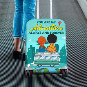 Personalized Gifts For Traveling Couple Luggage Cover 04xqtn191224hg - Luggage Covers - GoDuckee