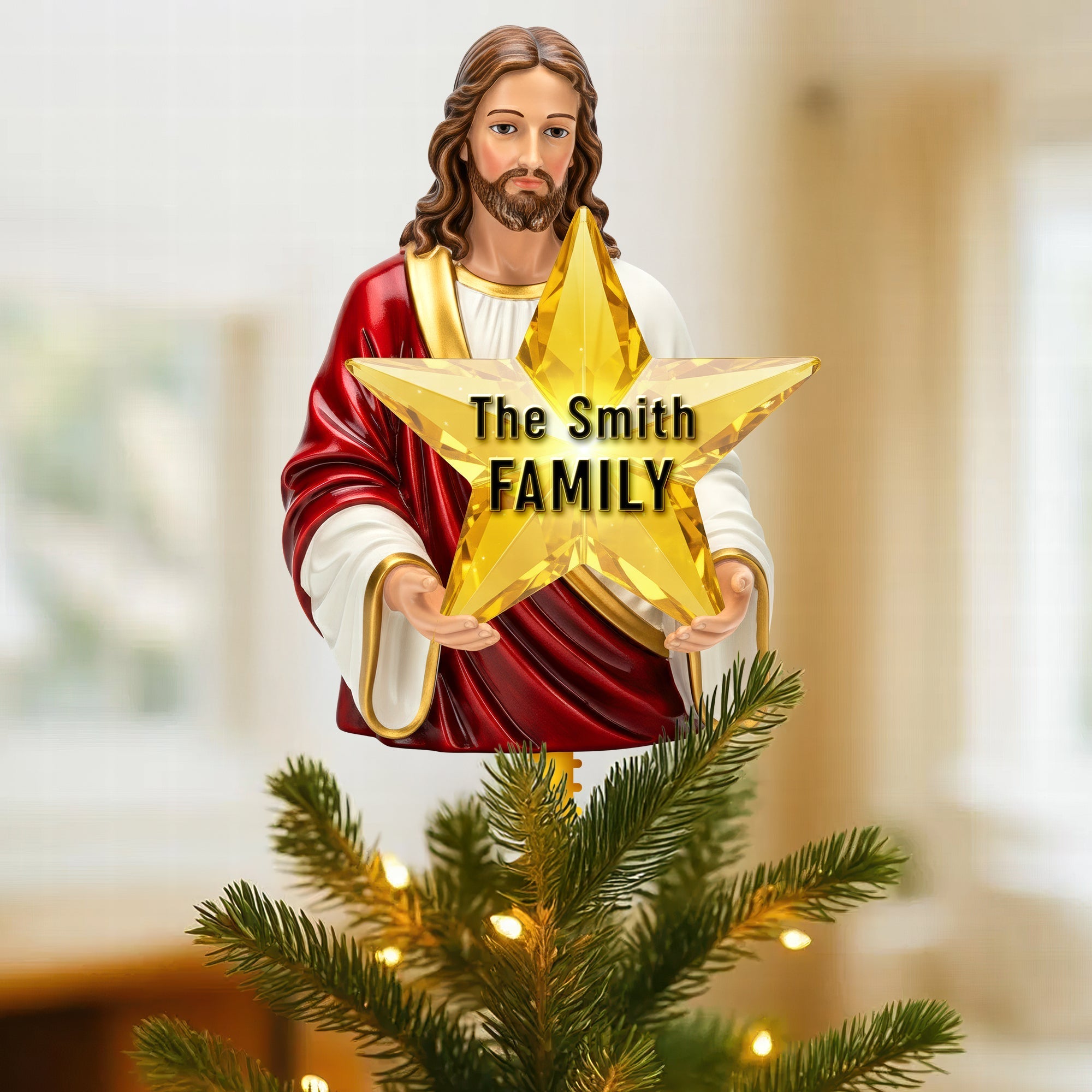 Holiday Acrylic Christmas Tree Topper – Personalized Gifts For Christians 04pgqn151125 - Ornament - GoDuckee