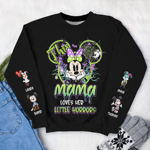 Personalized Gifts For Mom Shirt, Spooky Mama With Her Little Horrors 01qhdt140824hh - AOP Products - GoDuckee