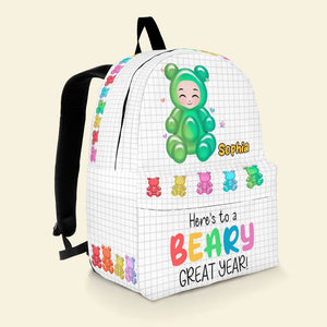 Here's To A Beary Great Year - Personalized Backpack - Gift For Kids - Backpack - GoDuckee