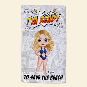 I'm Ready To Save The Beach-Personalized Beach Towel- Gifts For Friends- Friends Beach Towel-01htqn200723pa - Beach Towel - GoDuckee