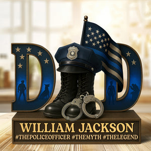 Hero Police Dad Acrylic Plaque - Personalized Gifts For Dad 04qhqn090525 - Shaped Plaques - GoDuckee