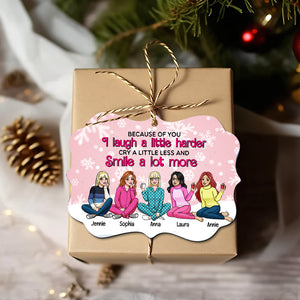 Personalized Gifts for Friends Christmas Ornament Because Of You 05tolu291024hh - Ornament - GoDuckee