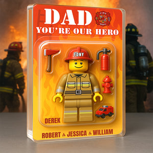 Hero Firefighter Dad Acrylic Plaque Personalized Gifts For Dad 07NADT070525 - Shaped Plaques - GoDuckee