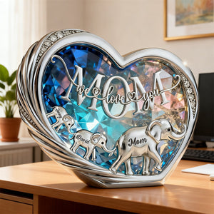 Follow Elephant Mom Acrylic Plaque, Personalized Gift For Mom 04qhtn070226 - Shaped Plaques - GoDuckee