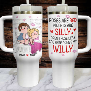 Personalized Gifts For Girlfriend Tumbler Cos Here Comes My Willy - Tumbler Cups - GoDuckee