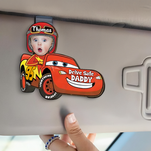 Drive Safe Daddy Car Visor Clip Personalized Gifts For Dad 06ACPU280525 - Car Visor Clip - GoDuckee