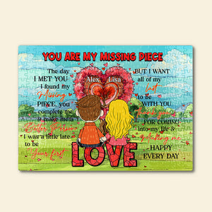 Personalized Gifts For Couple Lover Jigsaw Puzzle We are my missing piece 04XQMH121224HG - Jigsaw Puzzles - GoDuckee