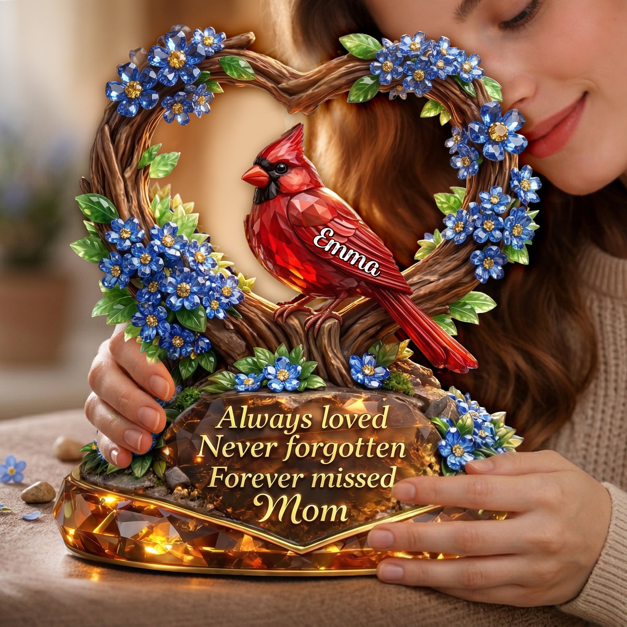Always Loved Never Forgotten Mom Acrylic Plaque - Personalized Gift For Heaven 03TYLU300326 - Shaped Plaques - GoDuckee