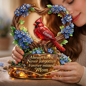 Always Loved Never Forgotten Mom Acrylic Plaque - Personalized Gift For Heaven 03TYLU300326 - Shaped Plaques - GoDuckee