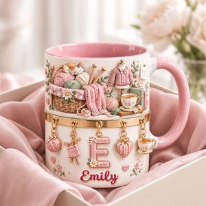 Knitting Lovers Coffee Accent Mug - Personalized Gifts For Christmas Coffee Mug 05TTDH290926
