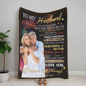 I Love You Forever & Always, Personalized Blanket, Gifts For Husband - Gifts For Wife - Blanket - GoDuckee