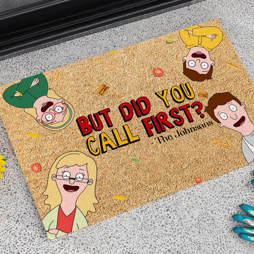Personalized Gifts For Family Doormat Funny Cartoon Family 02NALU120225HG - Doormat - GoDuckee