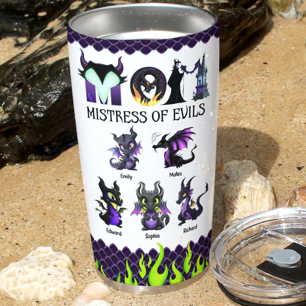 Personalized Gifts For Mom Tumbler, Cute Horned Witch Dragon 01qhdt200325 - Tumbler Cup - GoDuckee