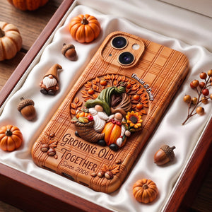 Fall With You Gnome Couple Phone Case - Personalized Gifts For Couple 04qhdh270826