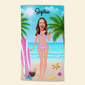 Beach Towel Friends-Custom Photo Beach Towel- Gift For Friends - Beach Towel - GoDuckee