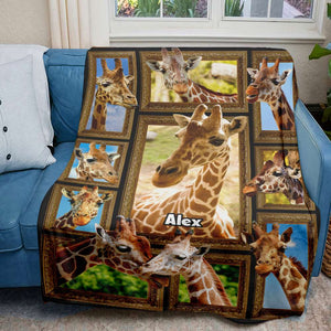 Personalized Gifts For Giraffe Lovers Blanket 01QHMH271224 - Blanket - GoDuckee
