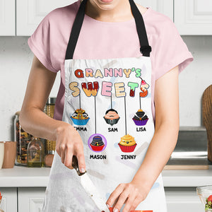 Personalized Gifts For Grandma Aprons Granny's Sweets 01OHMH050224 - Aprons - GoDuckee