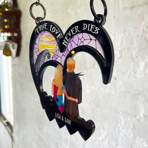 Personalized Gifts For Couple Suncatcher Window Hanging Ornament 02KAMH060624TM - Ornament - GoDuckee