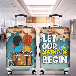 Personalized Gift For Couple Luggage Cover Let Adventure Begin 06TOLU251224HG - Luggage Covers - GoDuckee