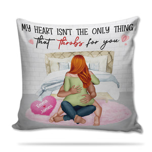 My Heart Isn't The Only Thing That Throbs For You, Personalized Square Pillow, Gift For Lovers - Pillow - GoDuckee