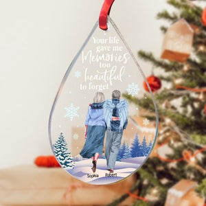 Your Life Gave Me Memories, Gift For Couple, Personalized Ornament, Old Couple Ornament, Christmas Gift - Ornament - GoDuckee