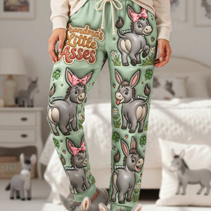 Grandma Donkey Funny Pajama Pants - Personalized Gifts For Grandma and Mom 01nata100326 - Pajama Pant - GoDuckee