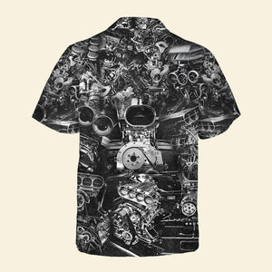 Racing Engine Hawaiian Shirt Gift For Hot Rod Lover, Muscle Car Lover- GZ-HW-01QHQN170623 - Hawaiian Shirts - GoDuckee