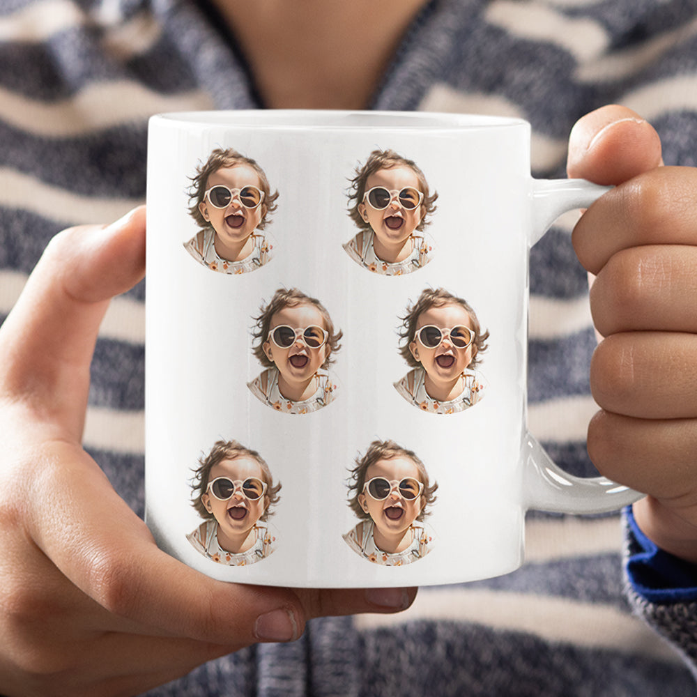 Custom Kid Face Mug, Personalized Coffee Mug, Gift For Parents, Dad/Mom Gifts - Coffee Mug - GoDuckee