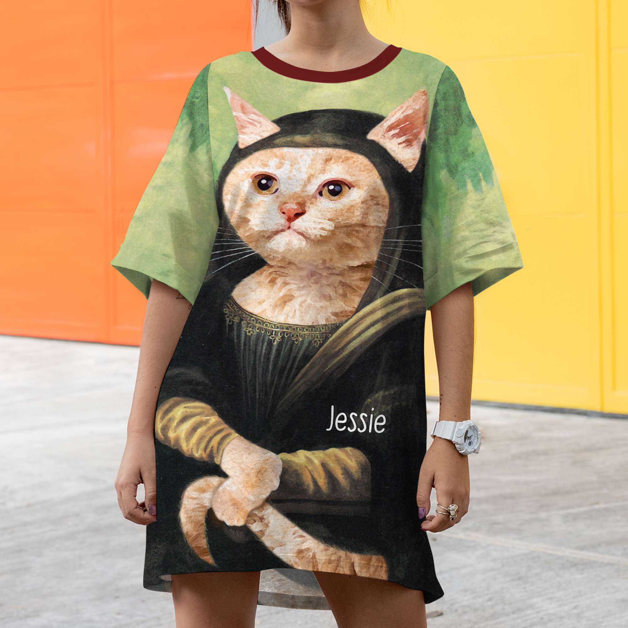 Custom Photo Gifts For Cat Lover Raglan Dress Lady Cat 03HUDT130124 - 3D Shirts - GoDuckee