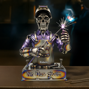 Badass Welder Skull Acrylic Plaque - Personalized Gifts For Welder 03QHPU100625 - Shaped Plaques - GoDuckee