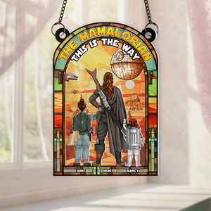 Personalized Gifts For Mom Suncatcher, Outer Space Planet Stained Glass Artwork 05qhpu130225hg - Ornament - GoDuckee