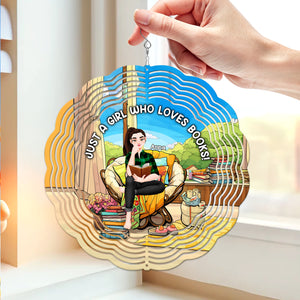 Personalized Gifts For Girl Book Lover 3D Wind Spinner 02XQLU181224PA - Ornament - GoDuckee