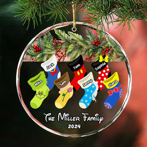 Personalized Gifts For Family Christmas Ornament Socks Family 03ACDT270924 - Ornament - GoDuckee