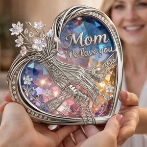 Mom & Children Holding Hands Love Acrylic Plaque - Personalized Gifts For Mom 04qhlu120326 - Shaped Plaques - GoDuckee