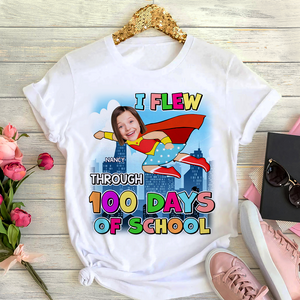 Custom Photo Gifts For Kids Shirt 04topu110125 100 Days Of School - Shirts - GoDuckee
