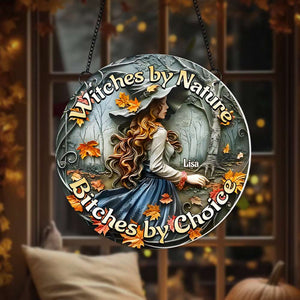 Personalized Halloween Gifts For Witch Lovers Suncatcher Ornament 02DGMH140924 - Ornament - GoDuckee