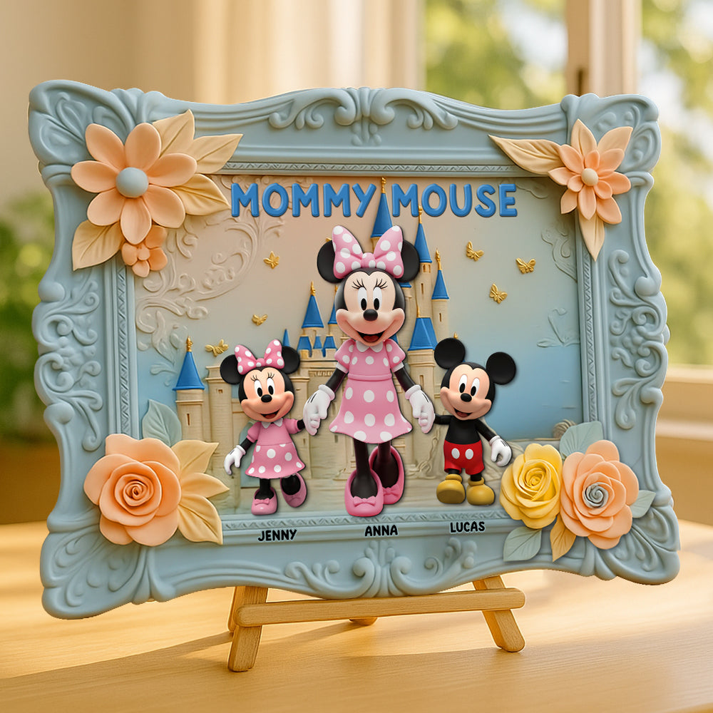 Personalized Gifts For Mom Wood Sign Mommy Mouse - Wood Sign - GoDuckee