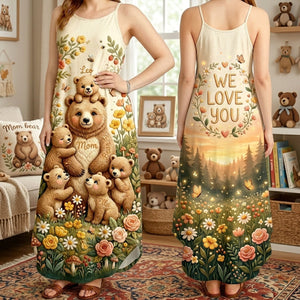 Mama Bear Maxi Dress - Personalized Gifts For Mom 04PATA270326 - Dress - GoDuckee