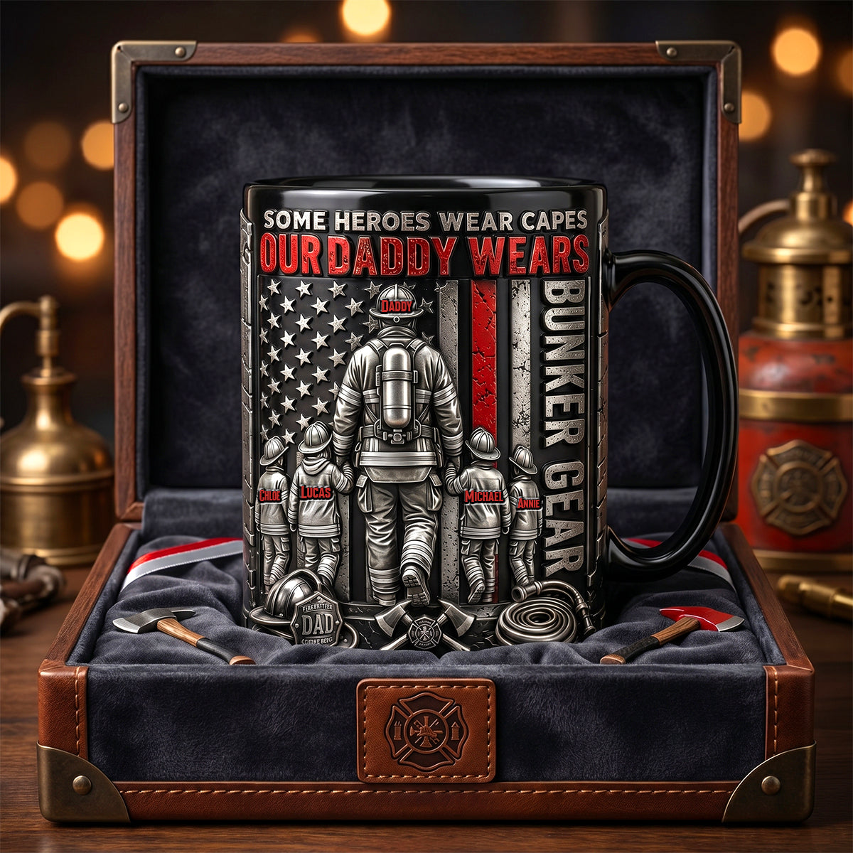 Hero Firefighter Daddy Coffee Mug - Personalized Gifts For Dad 02PADH150526 - Coffee Mug - GoDuckee