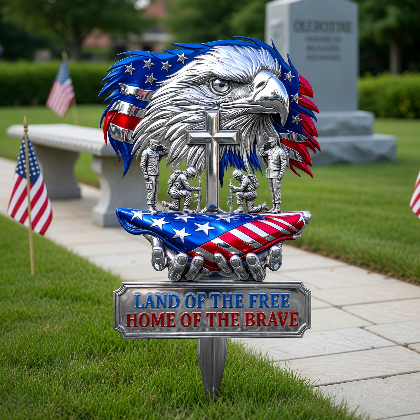 American Veteran Appreciation Metal Sign - Personalized Decor Gifts For Military Families & Patriots 04QHQN050626 - Metal Signs - GoDuckee