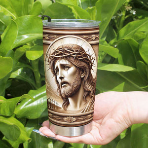 Personalized Gifts For Christian Tumbler Jesus Tumbler 042XQMH160125 - Tumbler Cup - GoDuckee