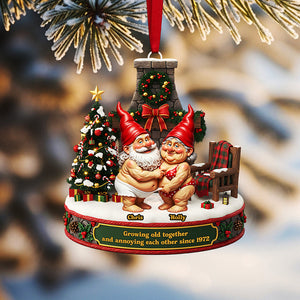 Personalized Gifts For Christmas, Gnome Couple Acrylic Ornament 04nata300925-Homacus