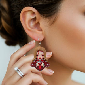 Personalized Horror Characters Acrylic Earrings 04ohtn130625 - Earrings - GoDuckee