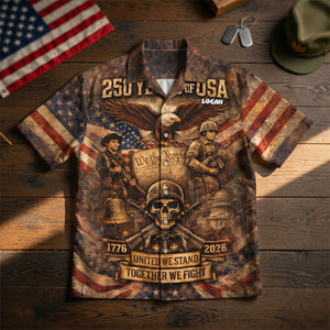 Freedom Spirit Hawaiian Shirt Personalized Patriotic Gifts 02TYDH140426 - Hawaiian Shirts - GoDuckee