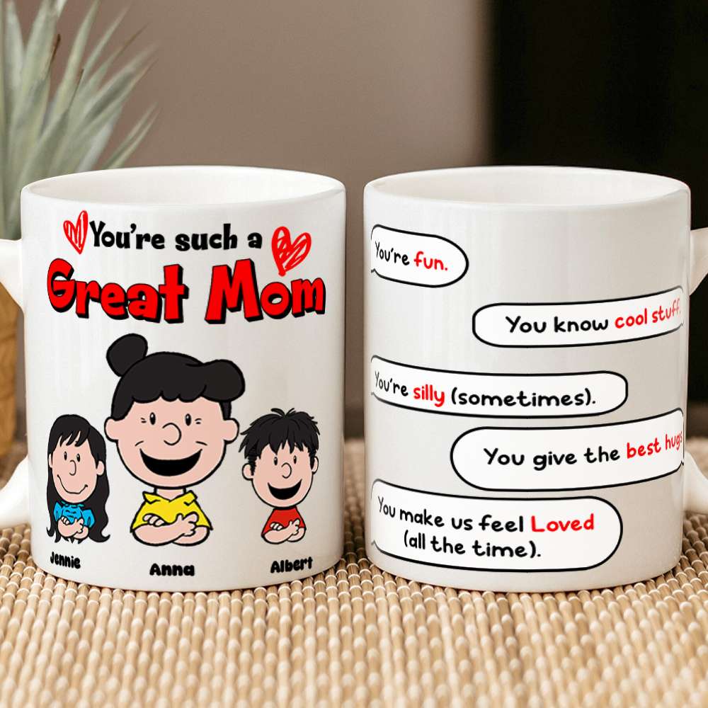 Personalized Gifts For Mom Coffee Mug Mom & Little Ones 03TOLU080125HH - Coffee Mug - GoDuckee
