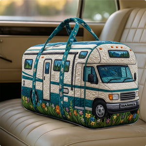Camper Van Travel Bag Quilted Duffle Bag - Personalized Gifts For Campers 03TGLU060925 - Quilted Duffle Bag - GoDuckee