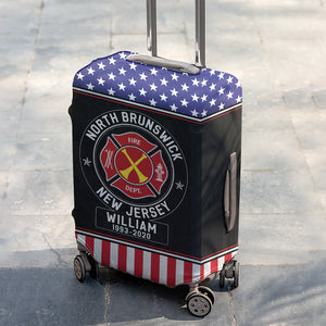 Custom Rank Badge Gifts For Firefighter Luggage Cover 03qhqn300724 - Luggage Covers - GoDuckee