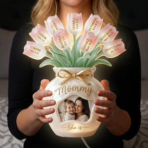 Mommy She Is Flower Acrylic Light Box - Gifts For Mother 01paqn090426 - Light Box - GoDuckee