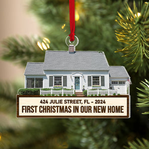 Custom Photo Gifts For Family Christmas Ornament 05pgtn310724 First Christmas In Our New Home - Ornament - GoDuckee